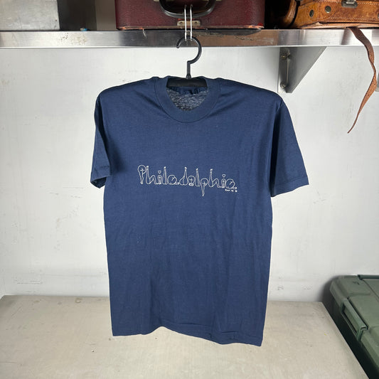 Vintage 1992 Philadelphia Sex Nude Silhouette Typography Single Stitch T-shirt