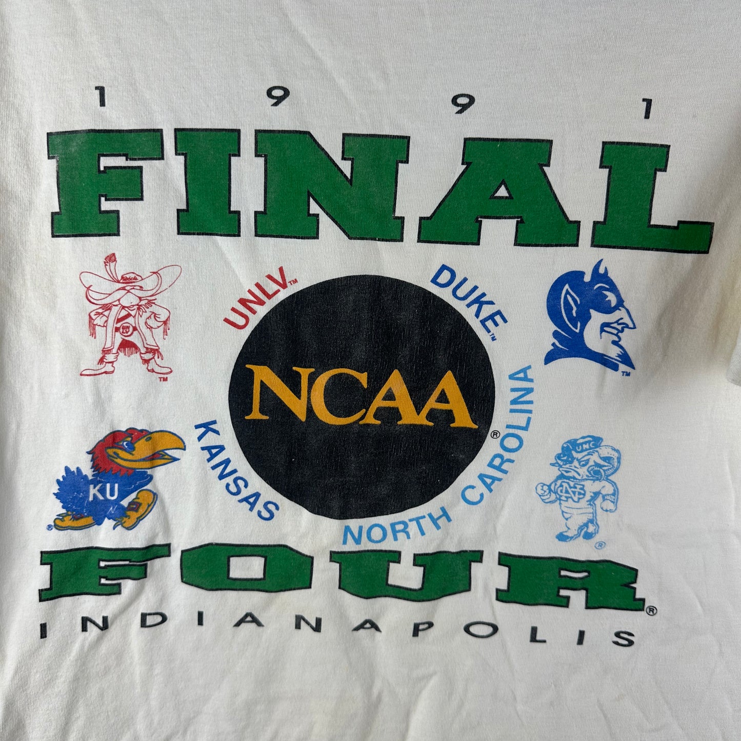 Vintage 1991 NCAA Final Four Graphic Single Stitch T-shirt