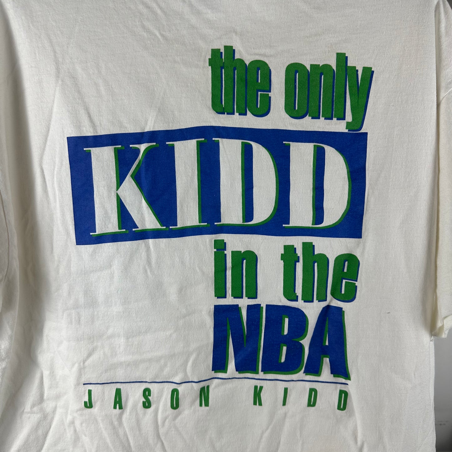Vintage 90s Jason Kidd Mavericks The Only Kidd in the NBA Single Stitch T-shirt