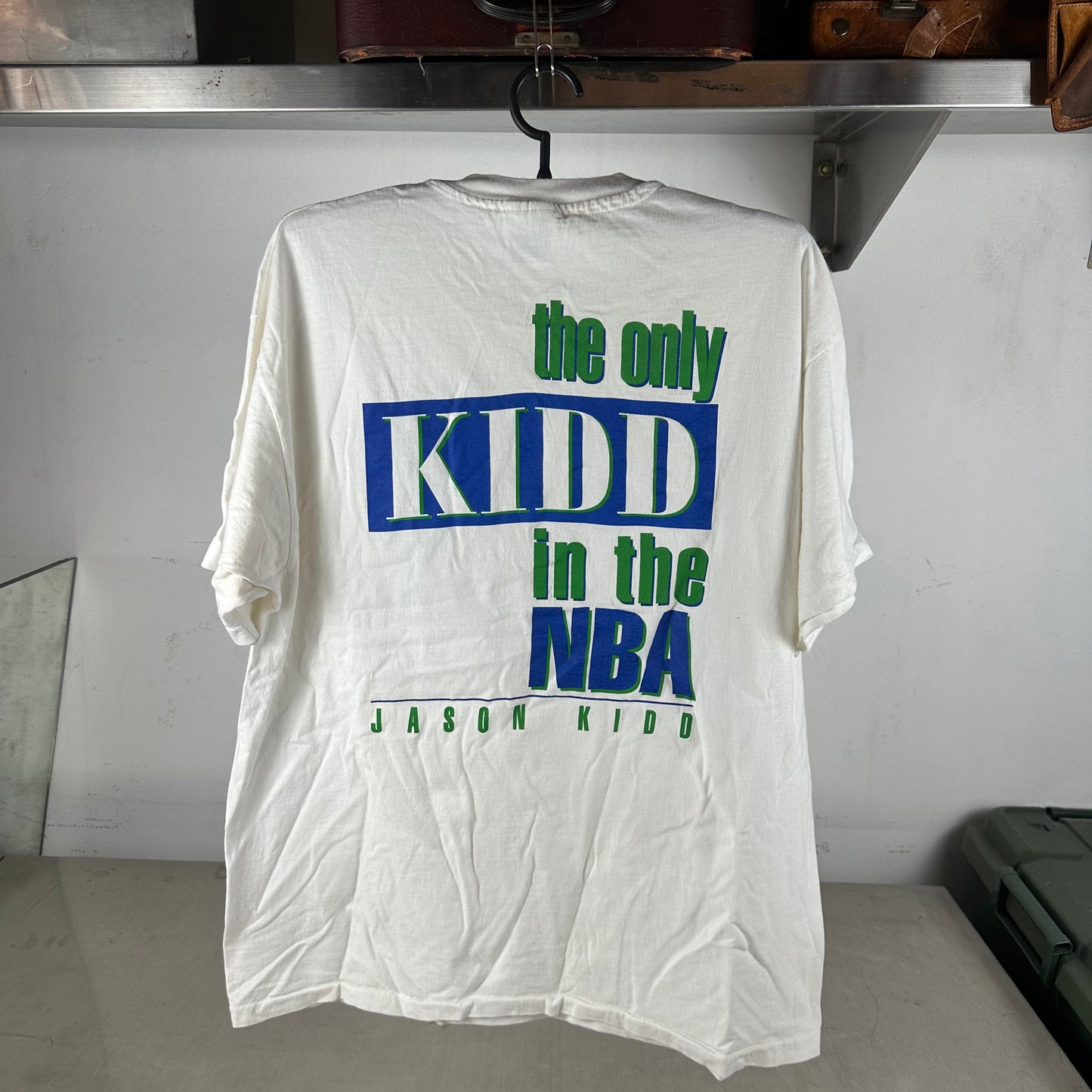 Vintage 90s Jason Kidd Mavericks The Only Kidd in the NBA Single Stitch T-shirt
