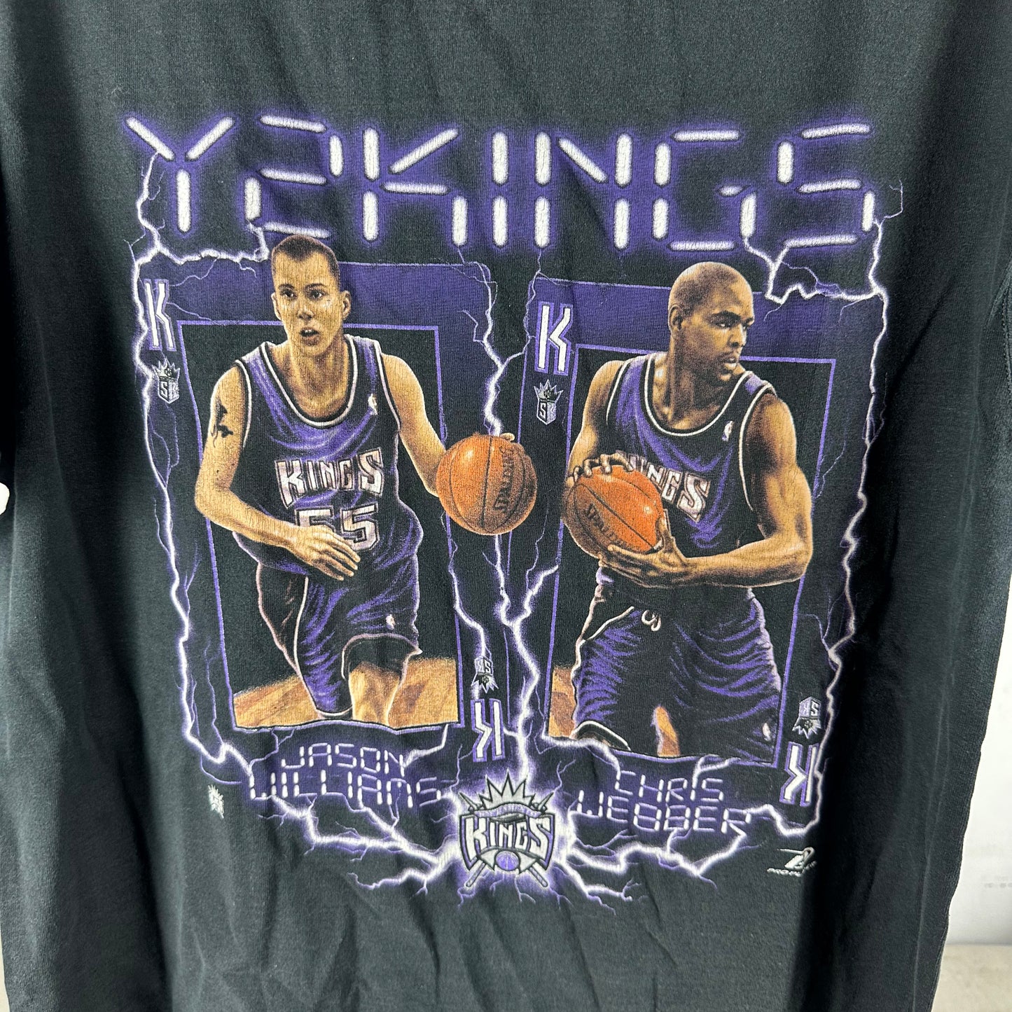Vintage 2000 Jason Williams Chris Webber Sacramento Kings Y2Kings NBA T-shirt