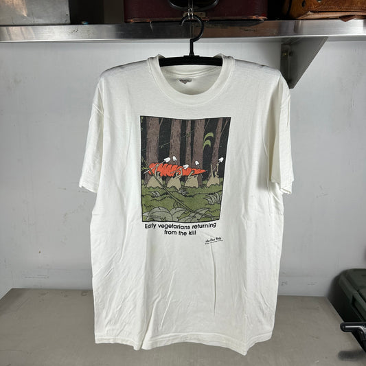 Vintage 1987 Early Vegetarians Returning From the Kill The Far Side T-shirt