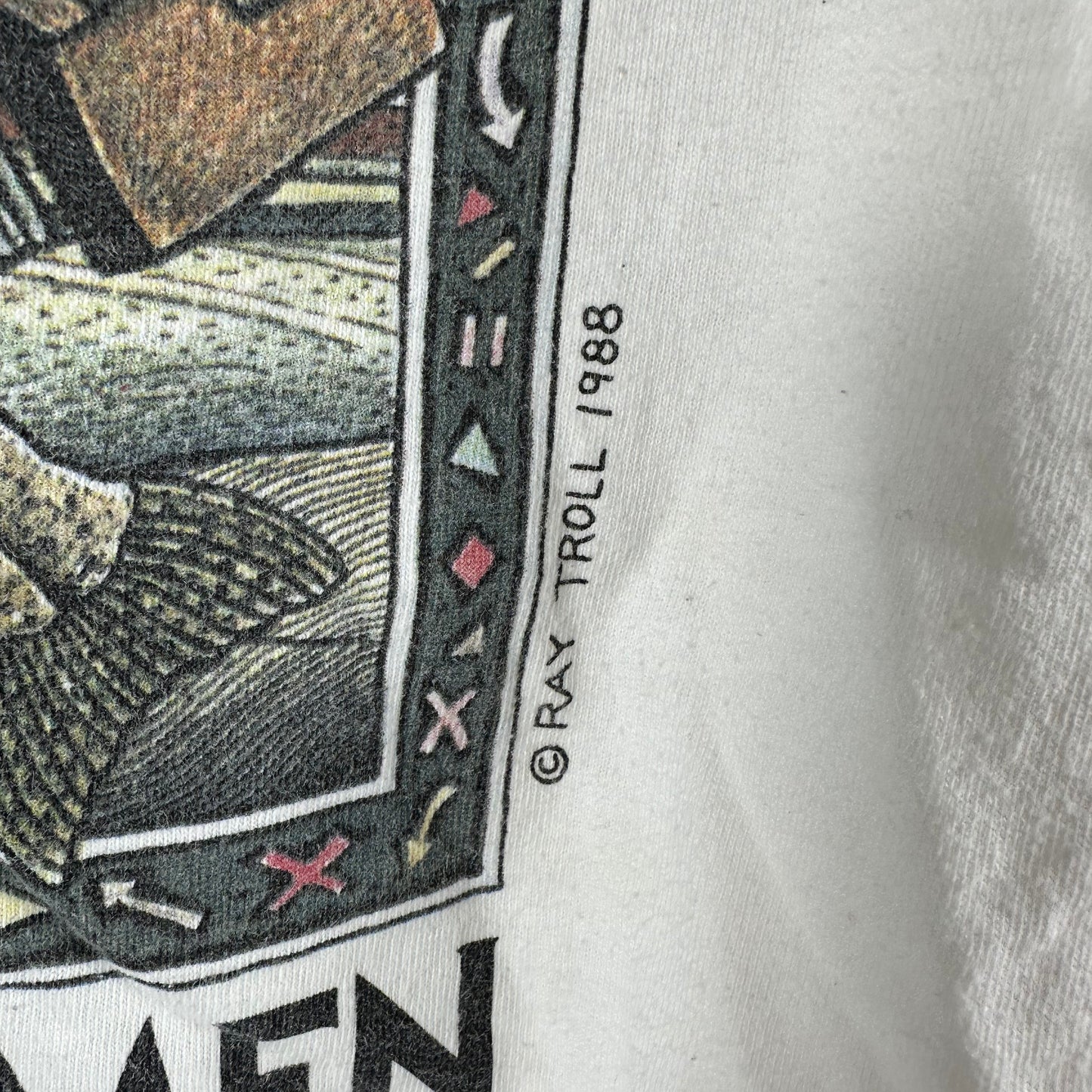 Vintage 1988 Ray Troll Cutthroat Businessmen Fish Graphic T-shirt