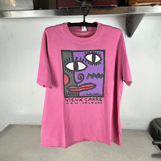 Vintage 1994 New Orleans Vieux Carre Artwork Single Stitch T-shirt