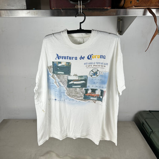 Vintage 1990 Corona Beer Aventura de Corona Mexico Single Stitch T-shirt