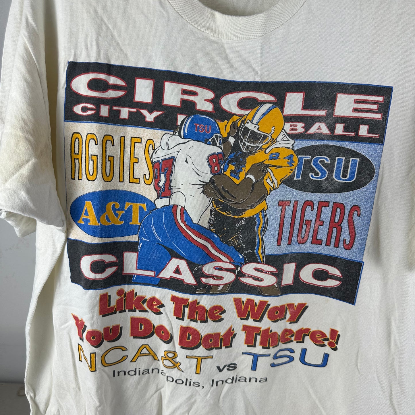 Vintage 90s Circle City Classic NCA&T VS TSU Single Stitch T-shirt