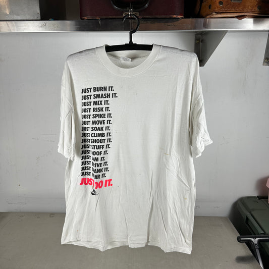Vintage 90s Nike Just Do It Slogan Graphic Single Stitch T-shirt