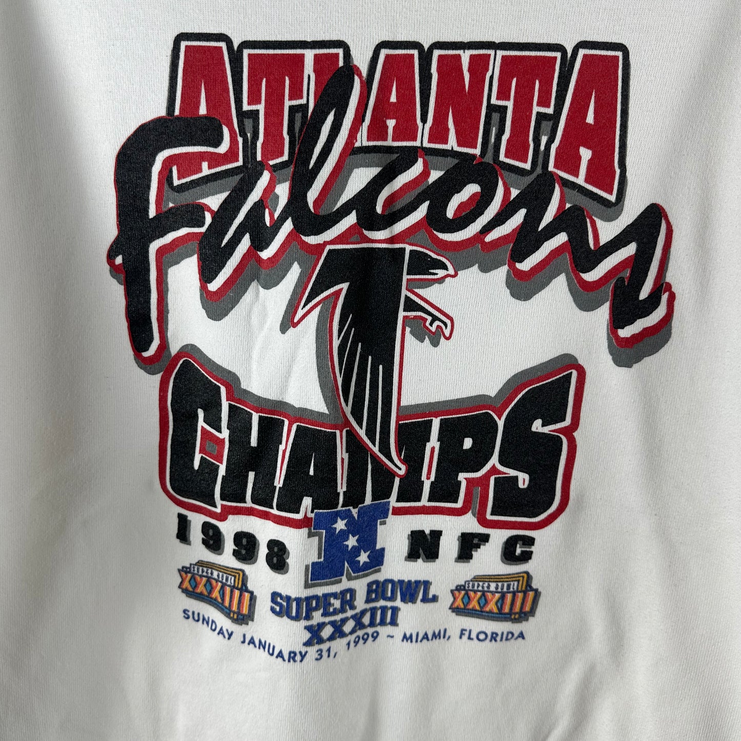 Vintage 1998 Atlanta Falcons NFL NFC Champs Super Bowl Sweatshirt&nbsp;