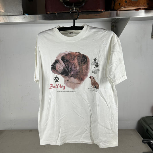 Vintage 90s Bulldog Dog Breed Graphic Single Stitch T-shirt