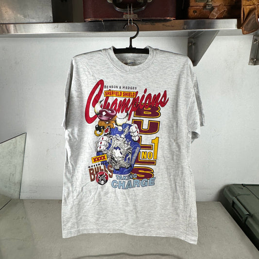 Vintage 1994/95 Queensland Bulls Cricket Sheffield Shield Champions T-shirt
