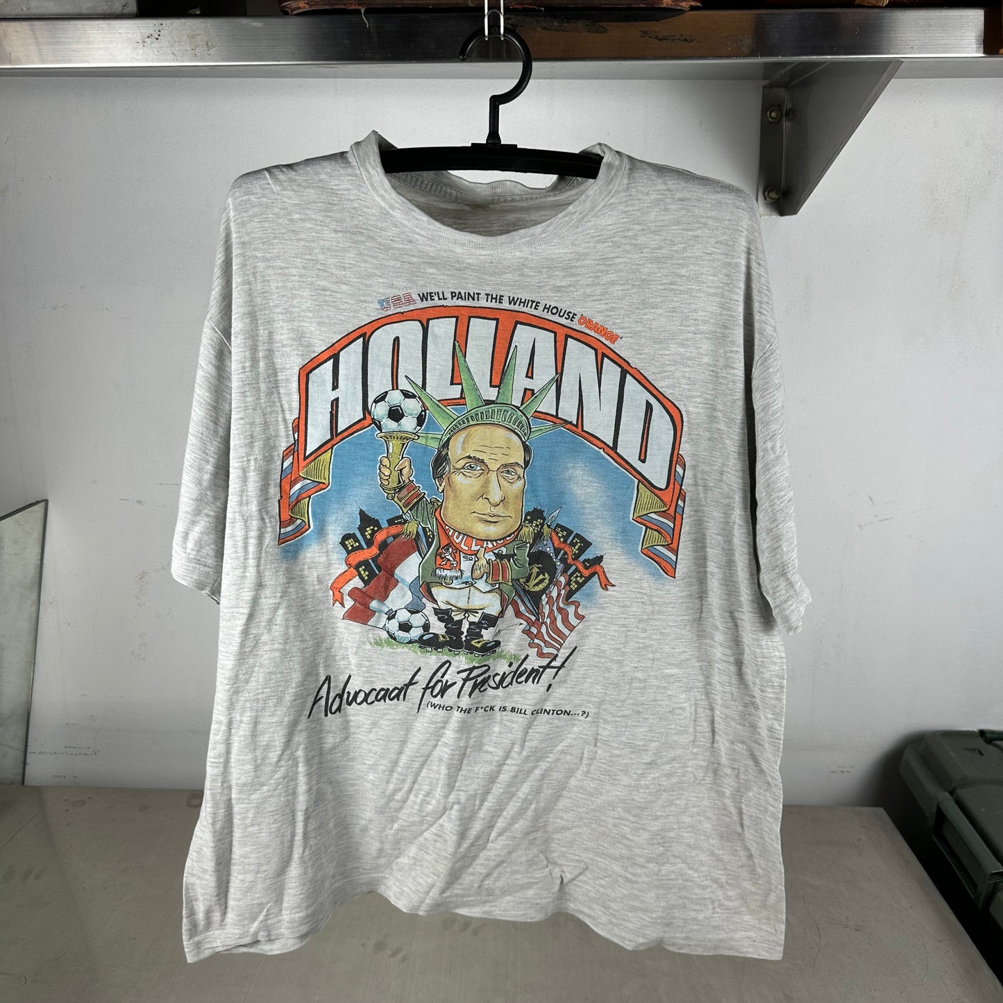 Vintage Holland 1994 Soccer World Cup Advocat for the President Graphic T-shirt