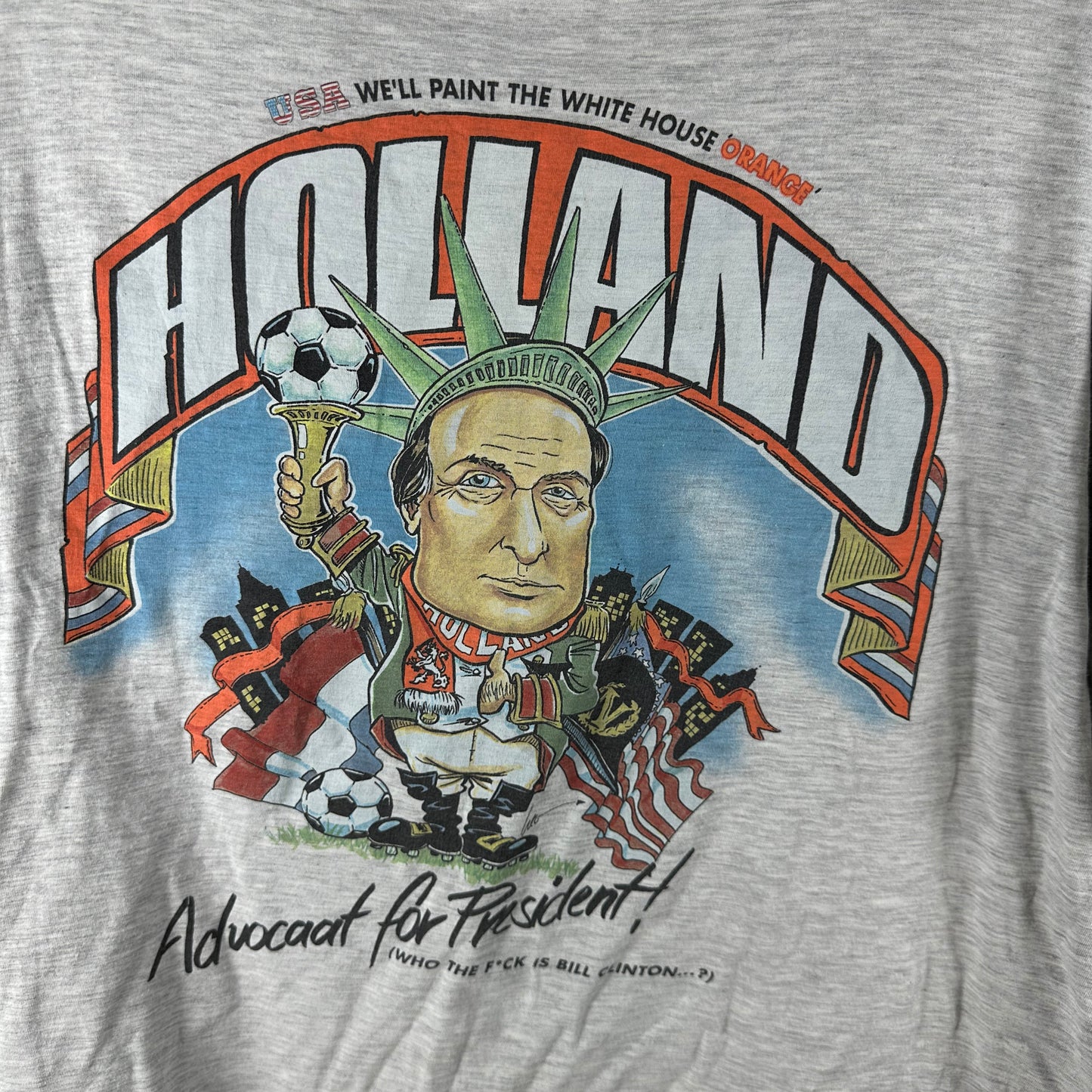 Vintage Holland 1994 Soccer World Cup Advocat for the President Graphic T-shirt
