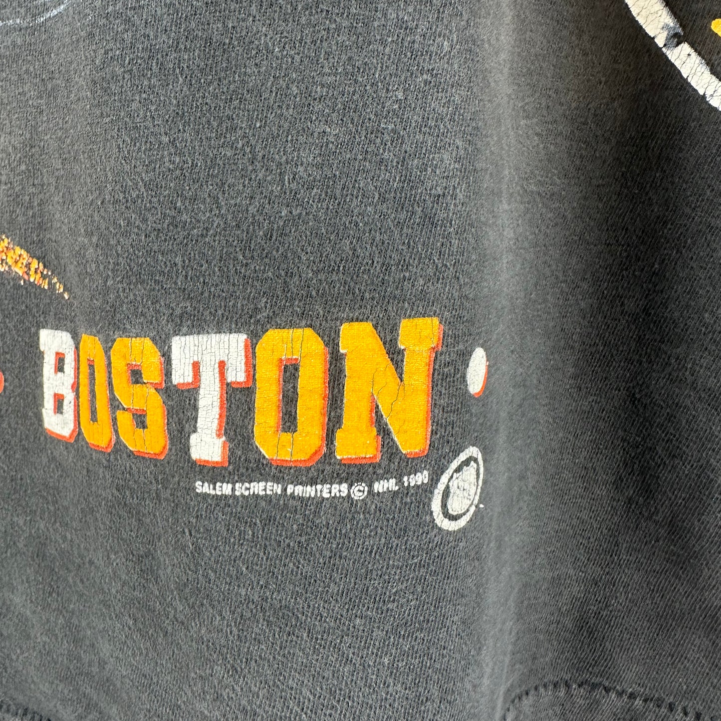 Vintage 1990 Boston Bruins Fire On Ice NHL Salem Sportswear AOP T-shirt
