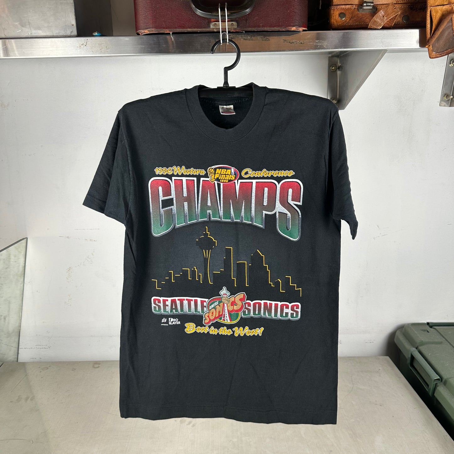 Vintage 1996 Seattle Supersonics NBA Finals Single Stitch T-shirt
