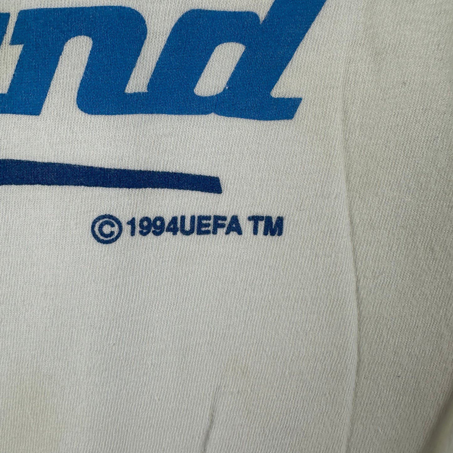 Vintage 1996 England UEFA European Football Championship Soccer Single Stitch T-shirt