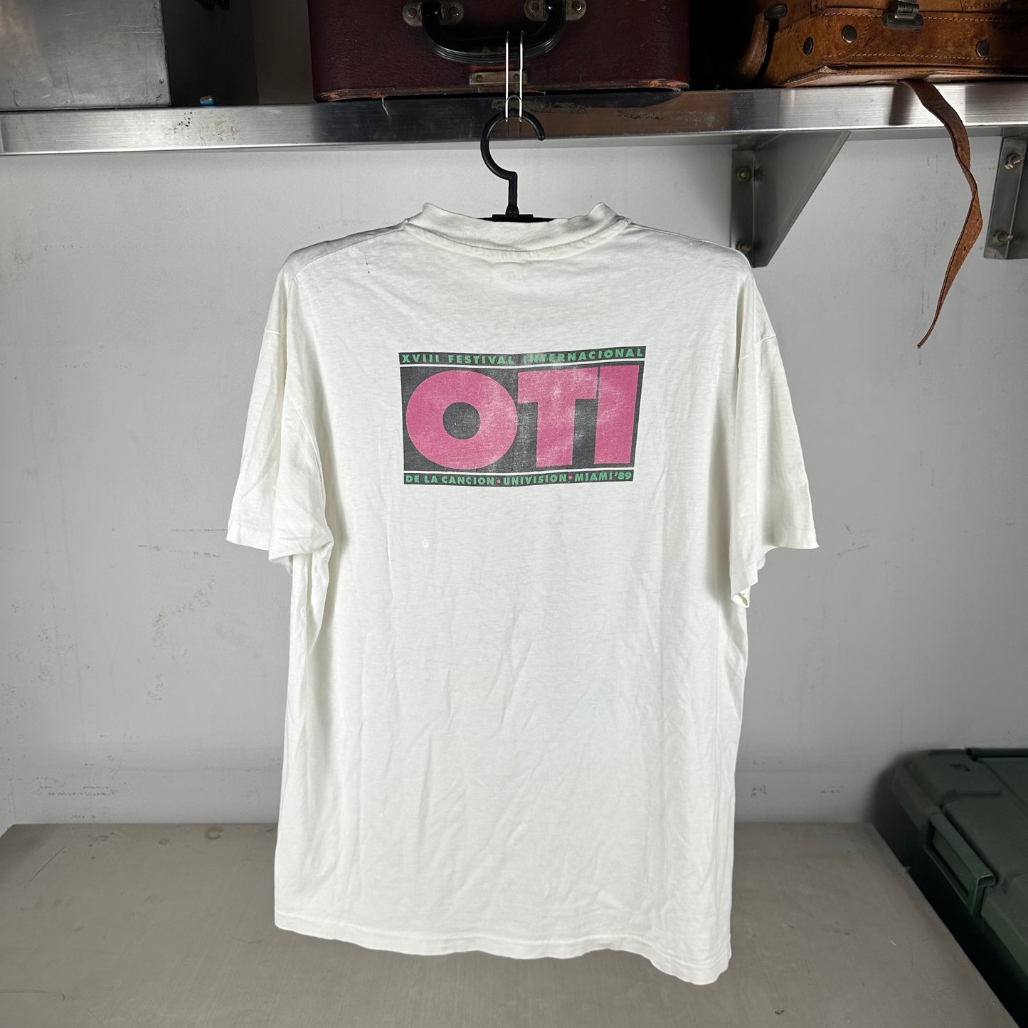 Vintage 1989 OTI Music Festival Artwork Promo Single Stitch T-shirt