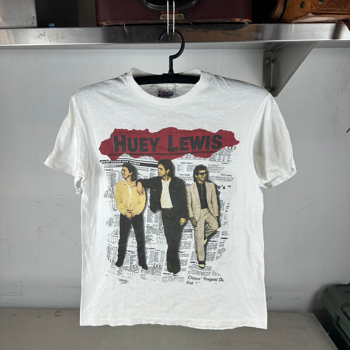 Vintage 1986 Huey Lewis and the News Tour Single Stitch T-shirt