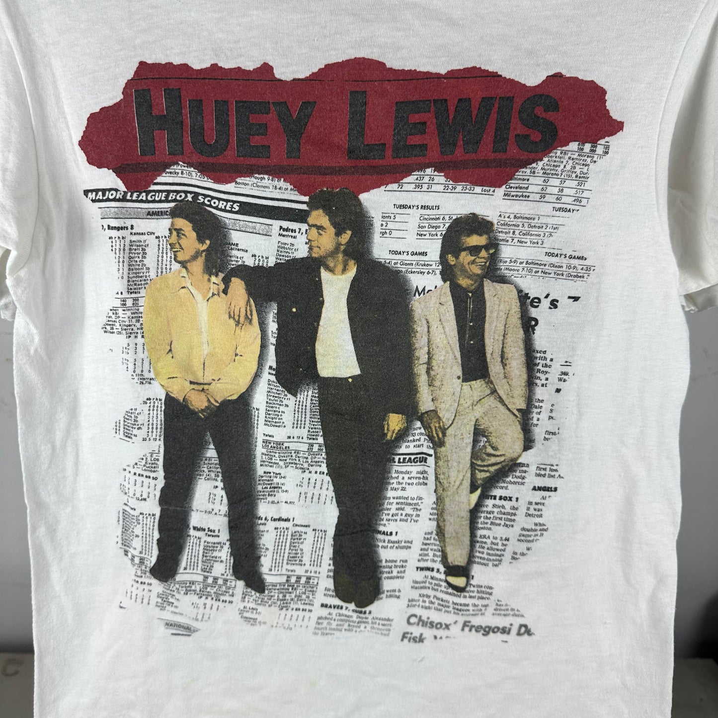 Vintage 1986 Huey Lewis and the News Tour Single Stitch T-shirt