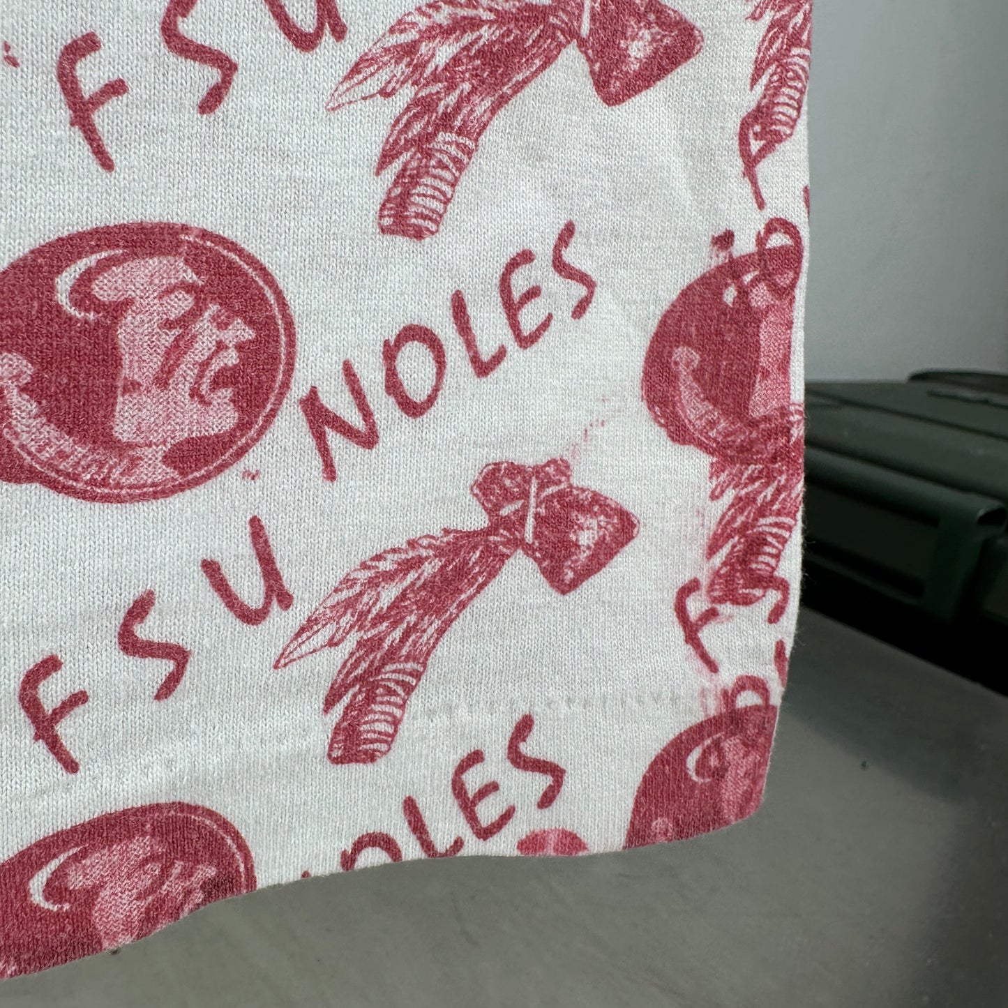 Vintage 90s FSU Seminoles NCAA All Over Print AOP Single Stitch T-shirt