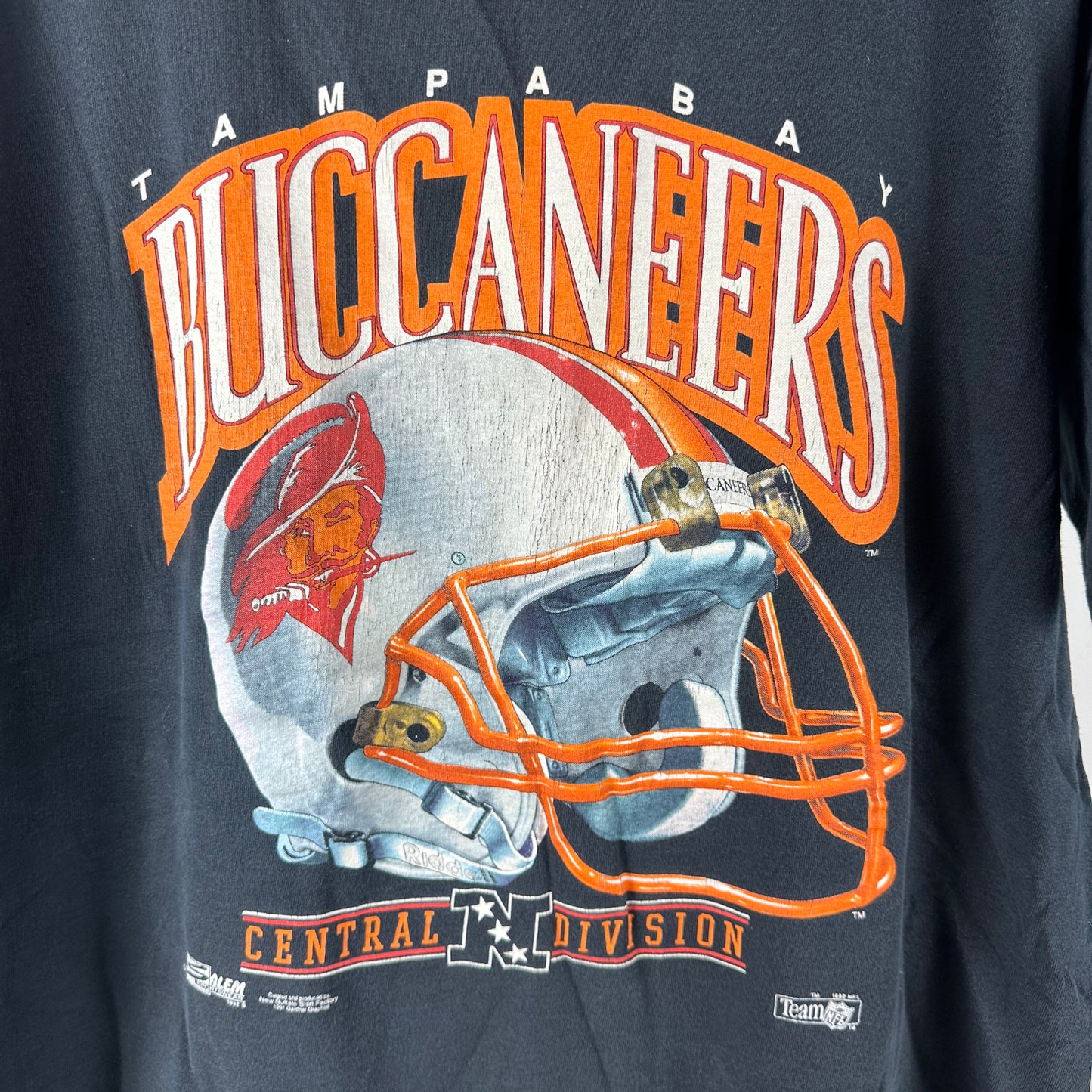 Vintage 1992 Tampa Bay Buccaneers Salem Sportswear Helmet Graphic T-shirt