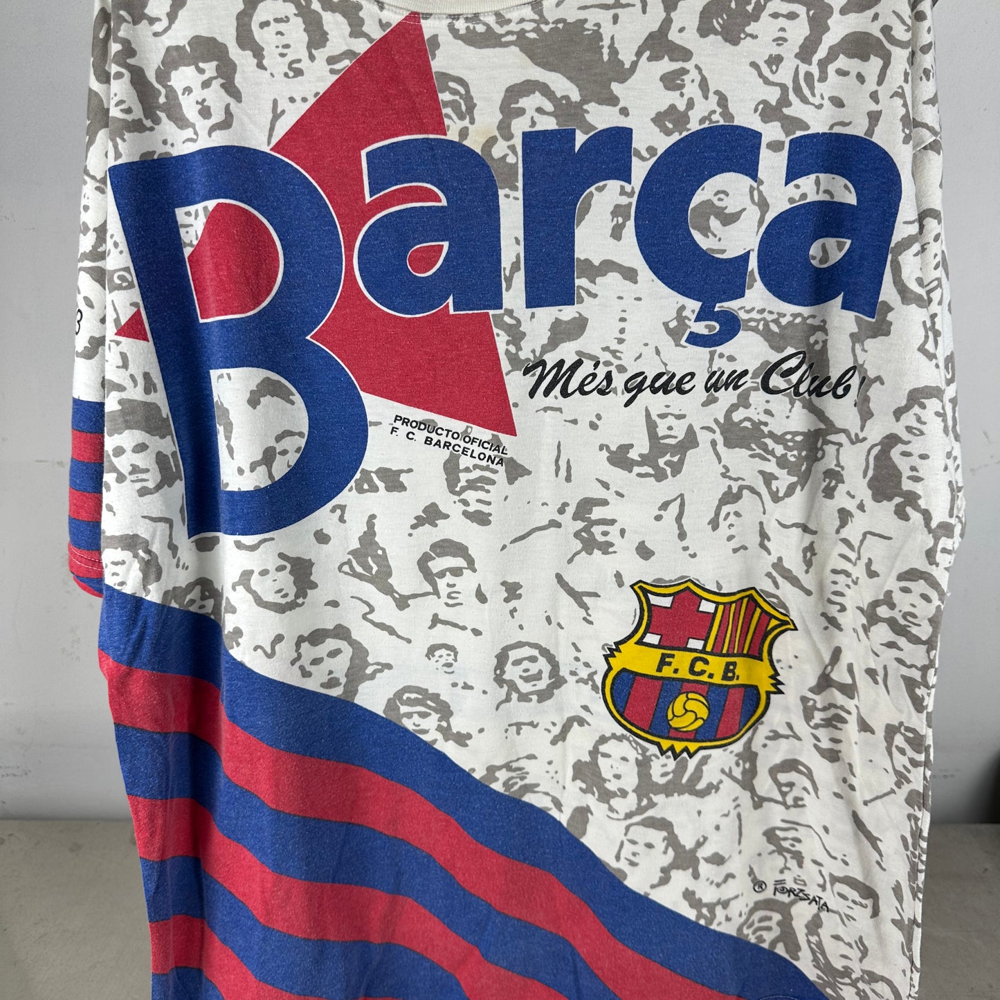 Vintage 1992 FC Barcelona Campio D Europa All Over Print Soccer AOP T-shirt
