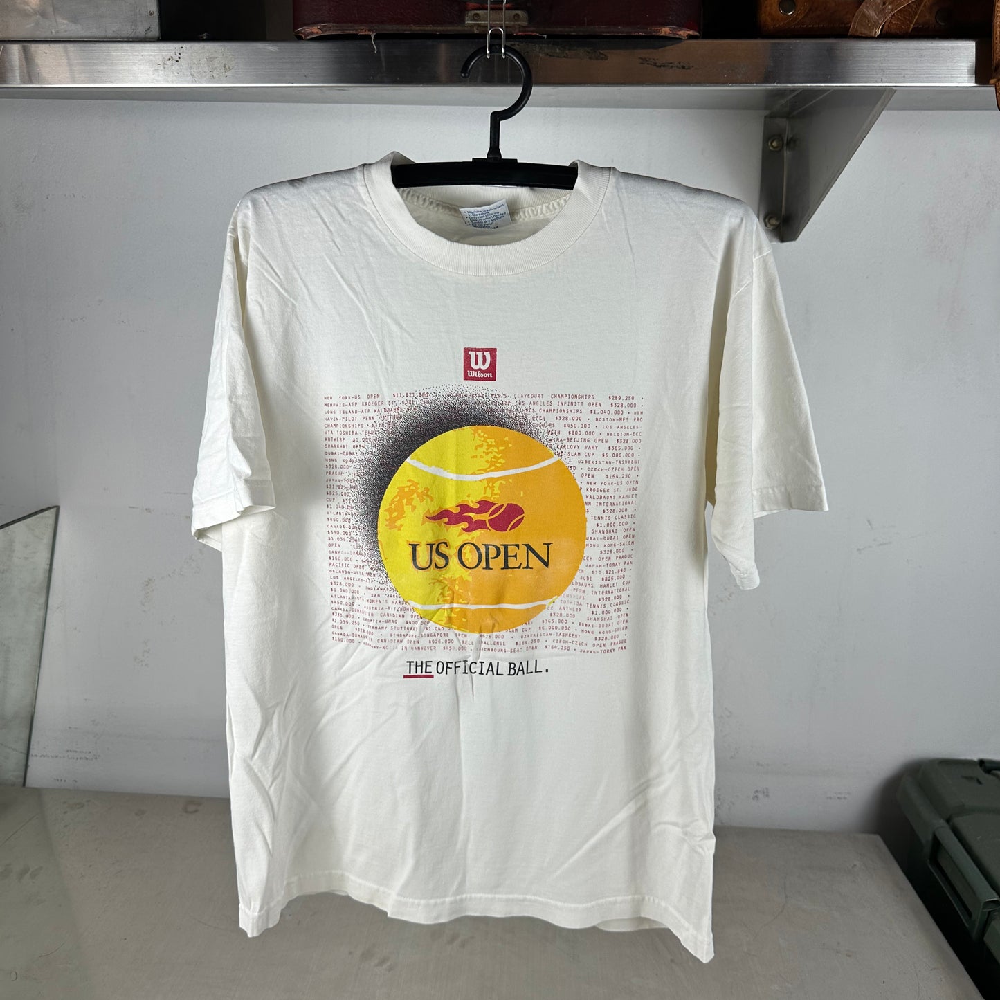 Vintage 90s US Open Tennis Championship Wilson The Official Ball Promo T-shirt