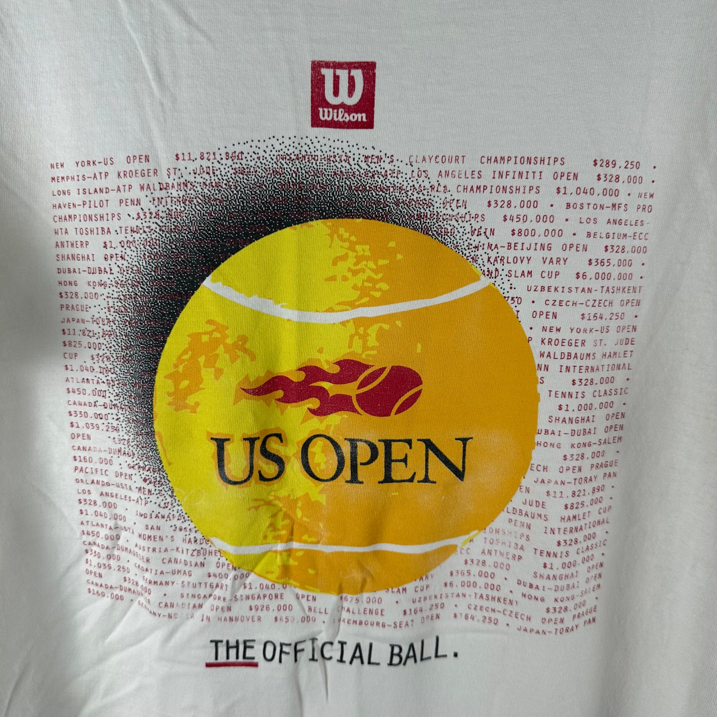 Vintage 90s US Open Tennis Championship Wilson The Official Ball Promo T-shirt