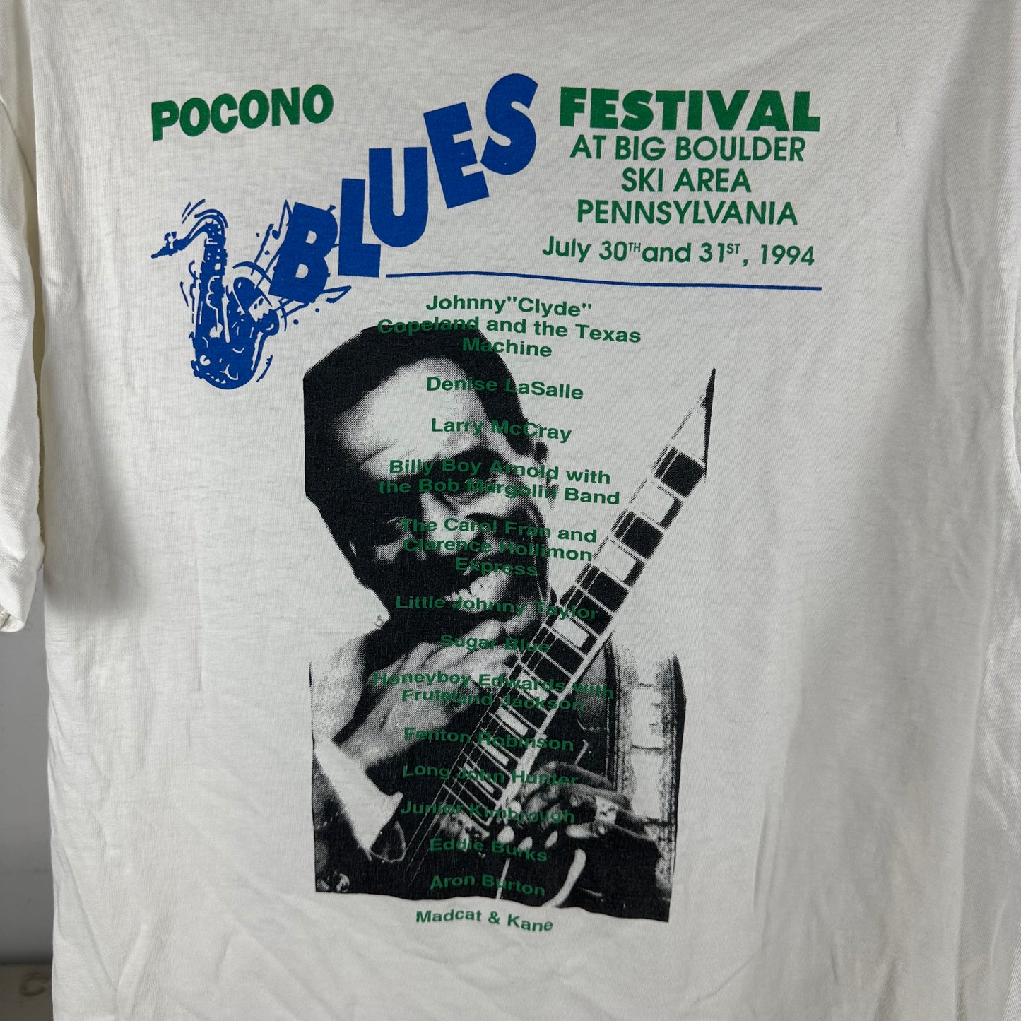 Vintage 1994 Pocono Blues Festival Promo Single Stitch T-shirt