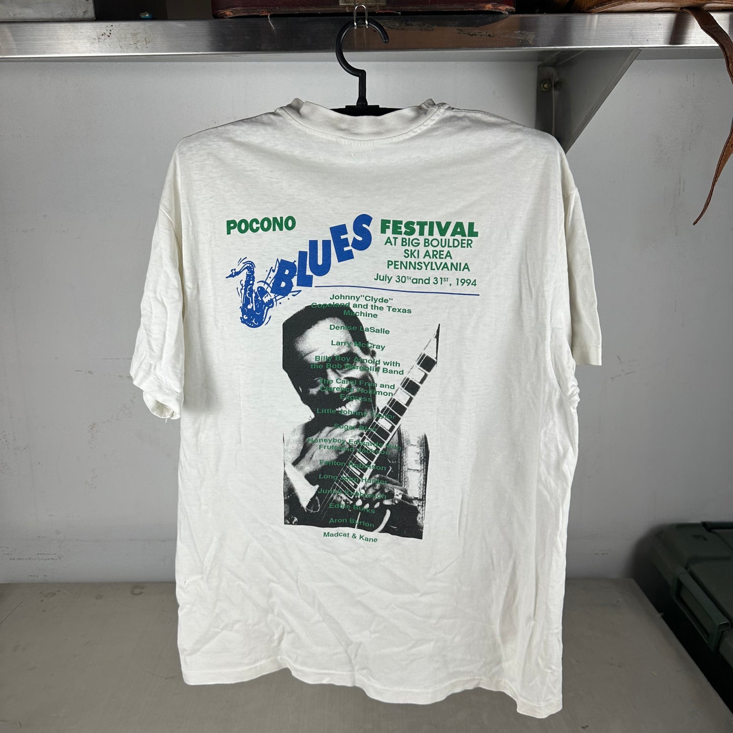 Vintage 1994 Pocono Blues Festival Promo Single Stitch T-shirt
