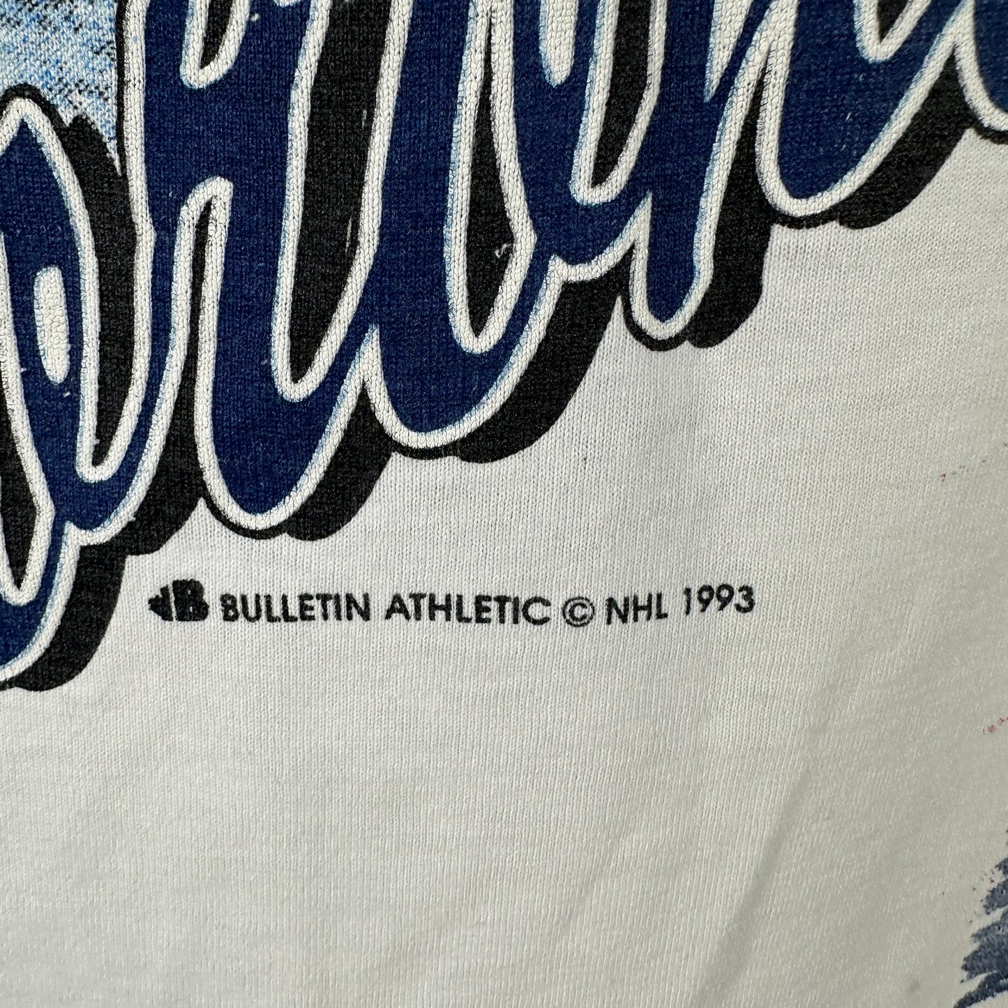 Vintage 1993 Toronto Maple Leafs Bulletin Athletic NHL AOP Single Stitch T-shirt