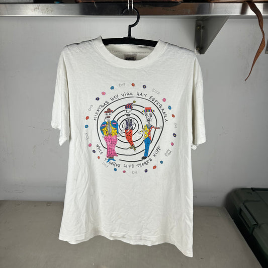 Vintage 1991 While There's Life There's Hope Graphic Single Stitch T-shirt