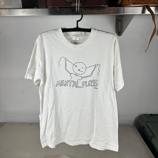 Vintage 90s Mental Floss Humor Graphic Single Stitch T-shirt
