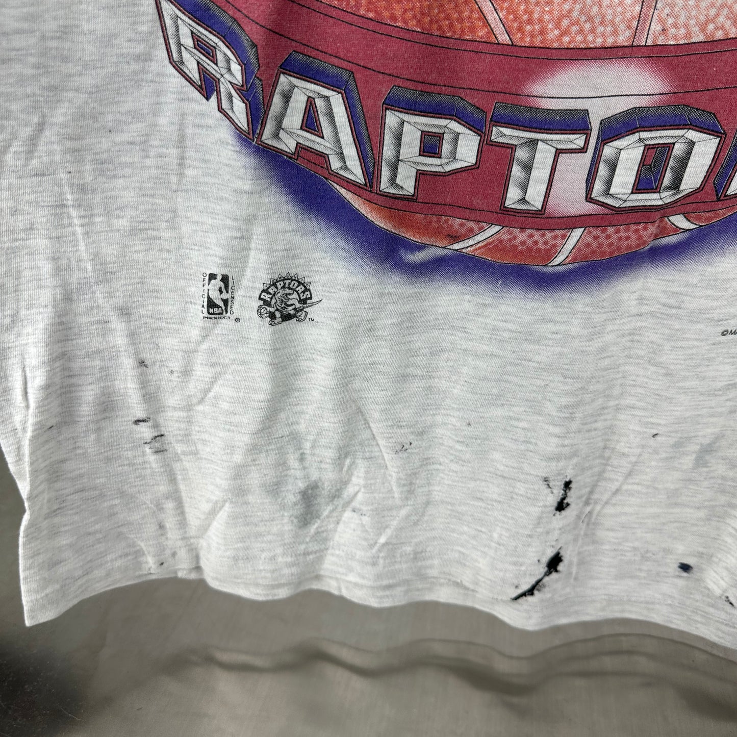Vintage 1994 Toronto Raptors NBA Basketball Flame Graphic Single Stitch T-shirt
