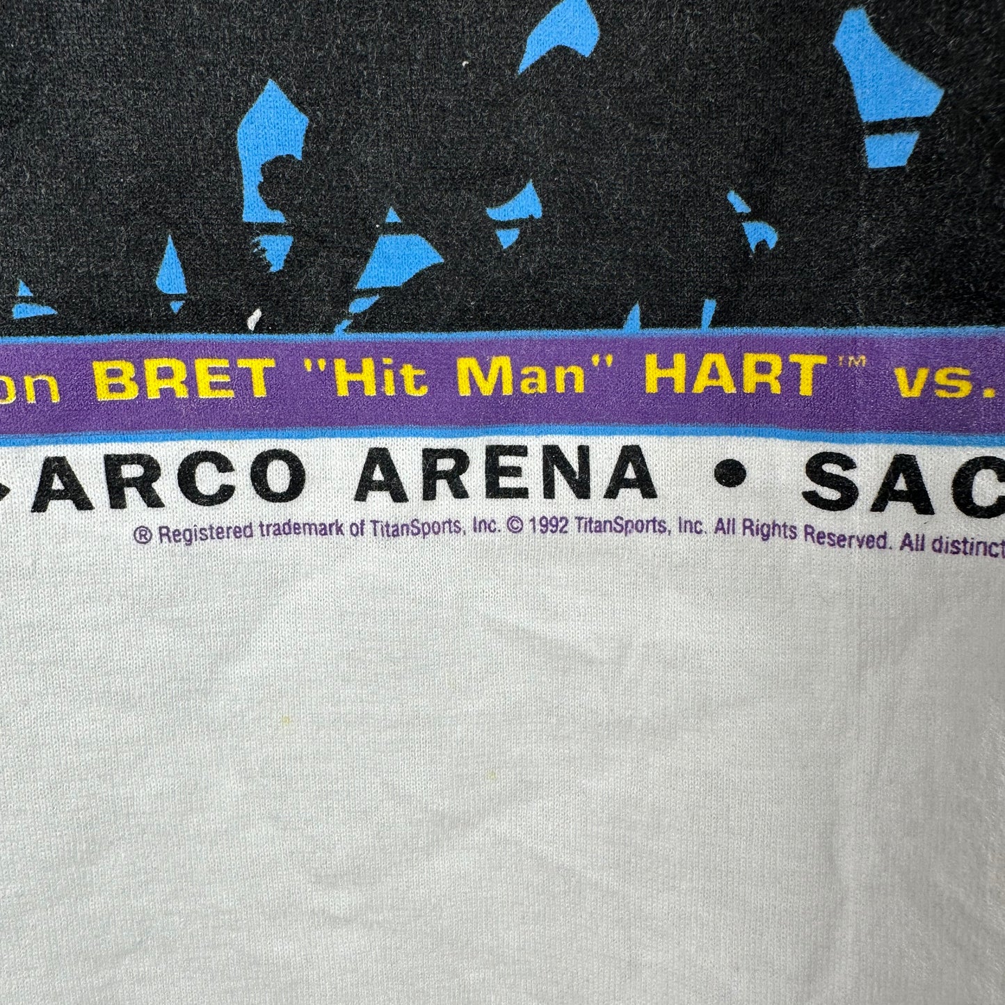 Vintage 1992 WF Royal Rumble Bret Hart VS Razor Ramon Promo Single Stitch T-shirt