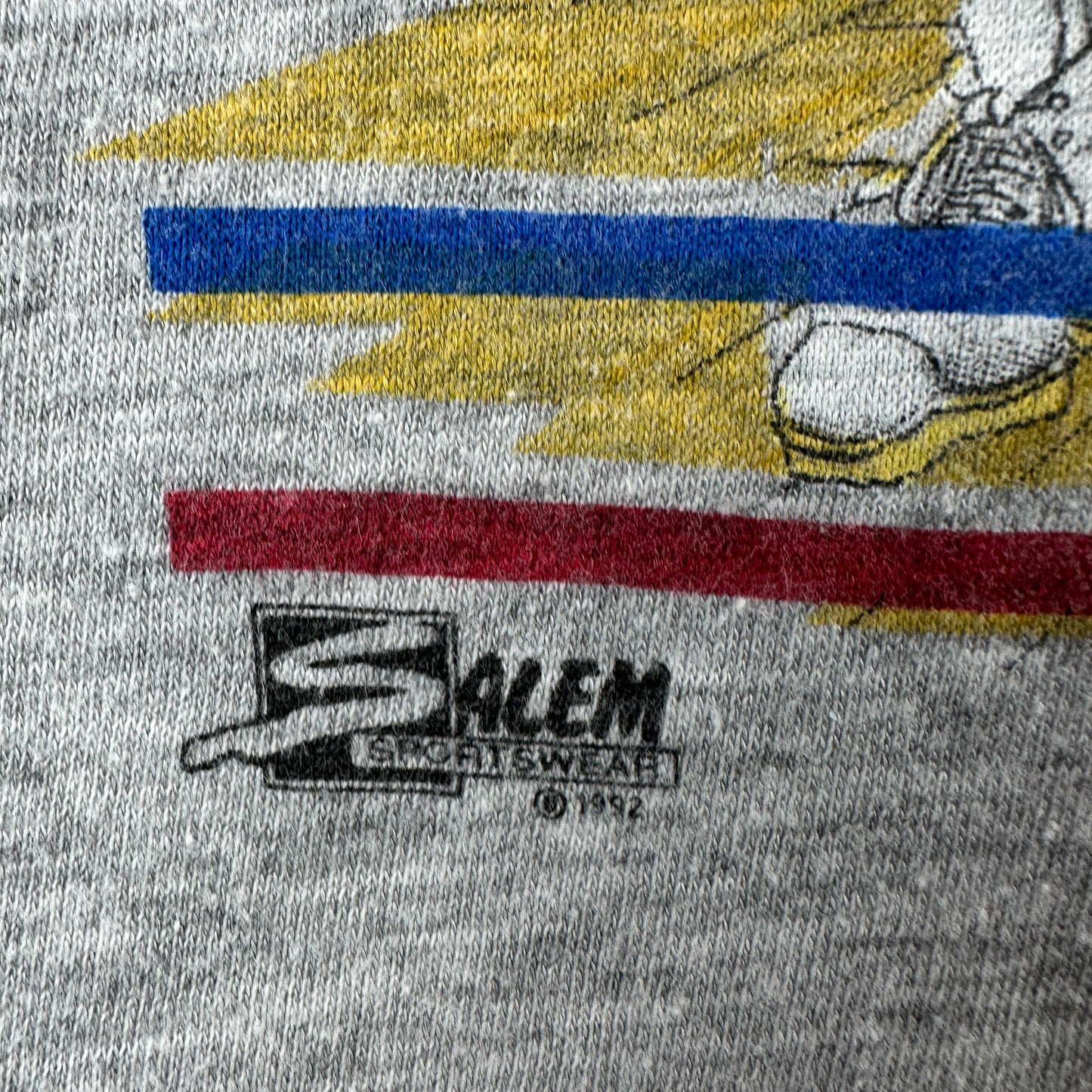 Vintage 1992 Sacramento Kings NBA Caricature Salem Sportswear Single Stitch T-shirt
