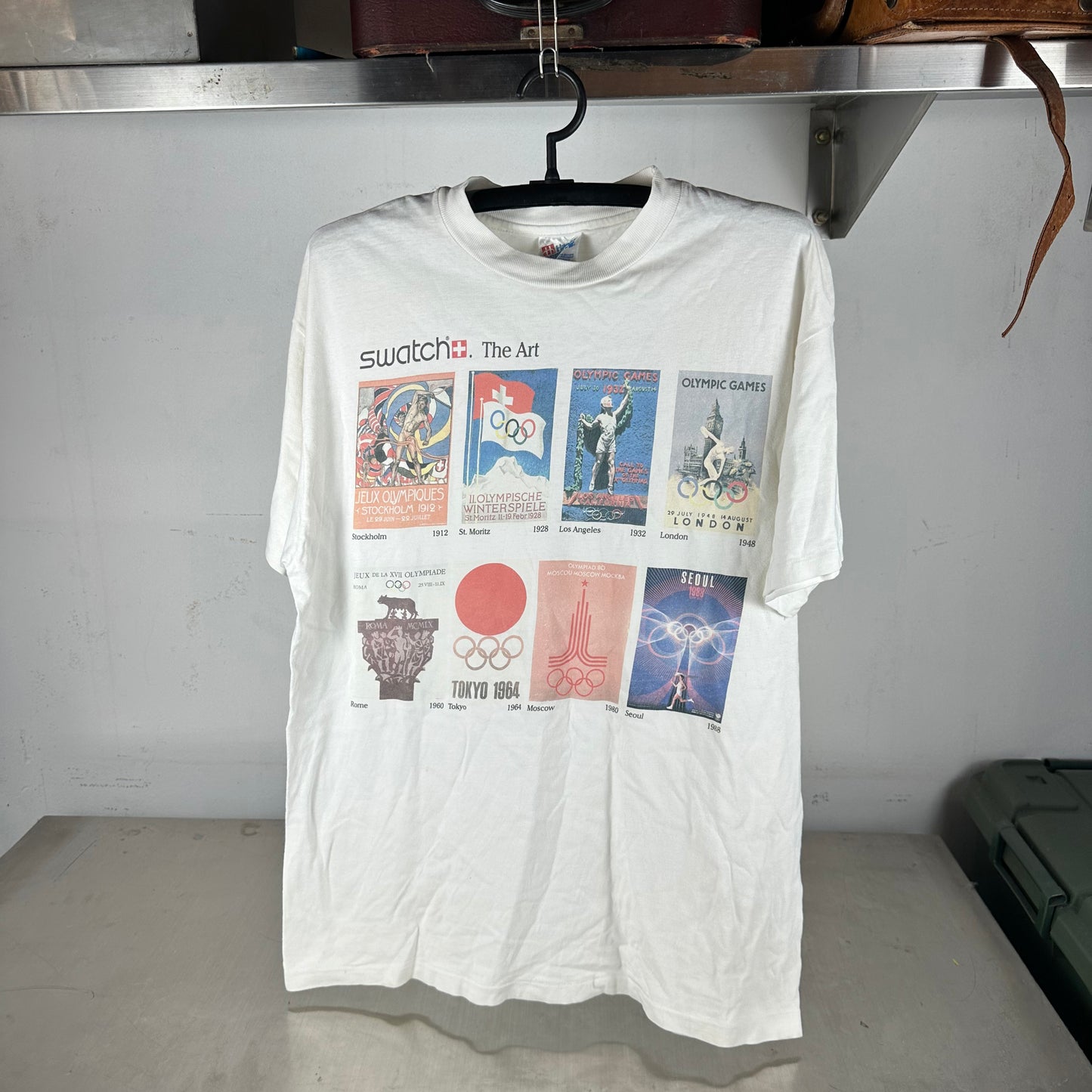 Vintage 1996 Swatch Olympic Games The Art The Watch Promo Single Stitch T-shirt