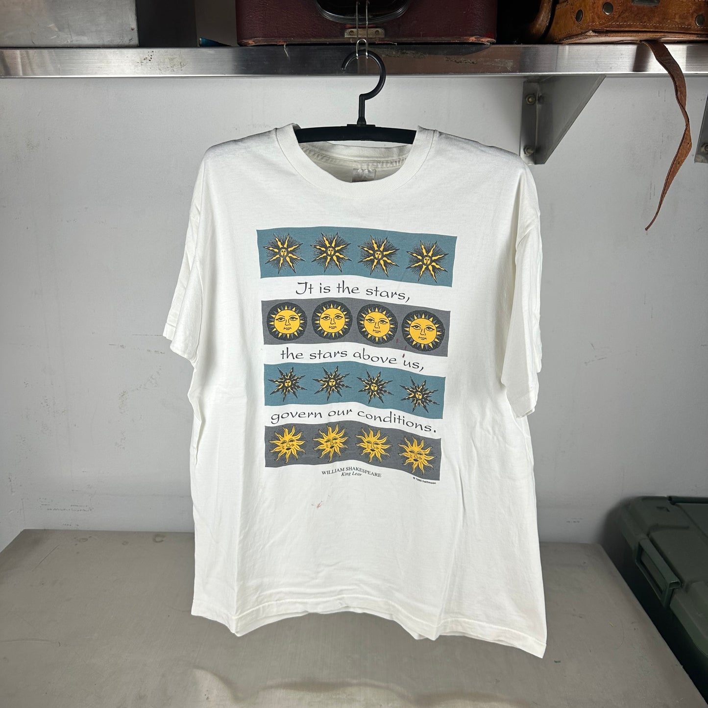 Vintage 1995 William Shakespeare King Lear Graphic Single Stitch T-shirt