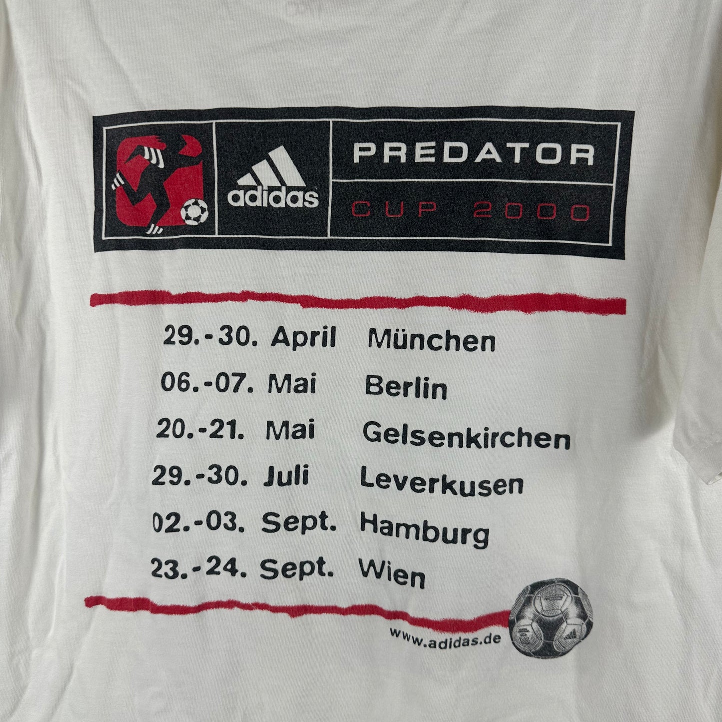 Vintage 2000 Adidas Predator Cup Soccer Graphic Promo T-shirt