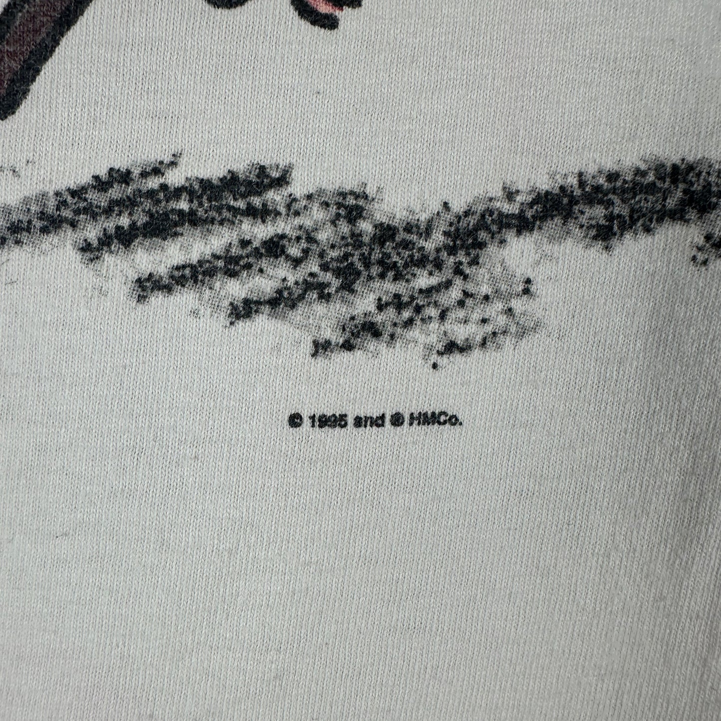 Vintage 1995 Curious George Monkey Cartoon Graphic Ringer T-shirt
