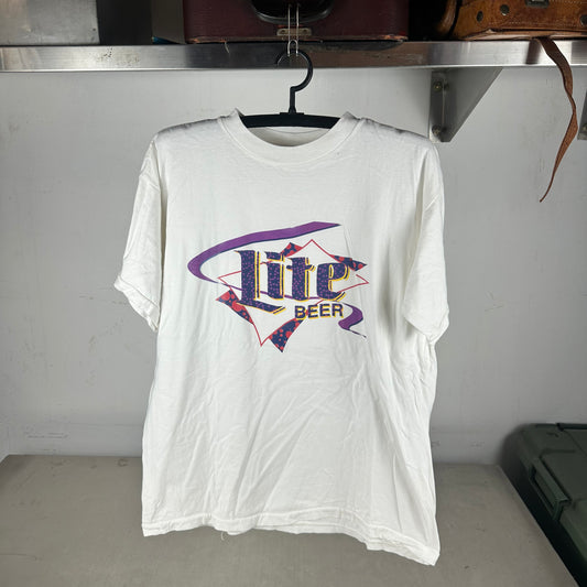Vintage 90s Lite Beer Logo Promo Single Stitch T-shirt