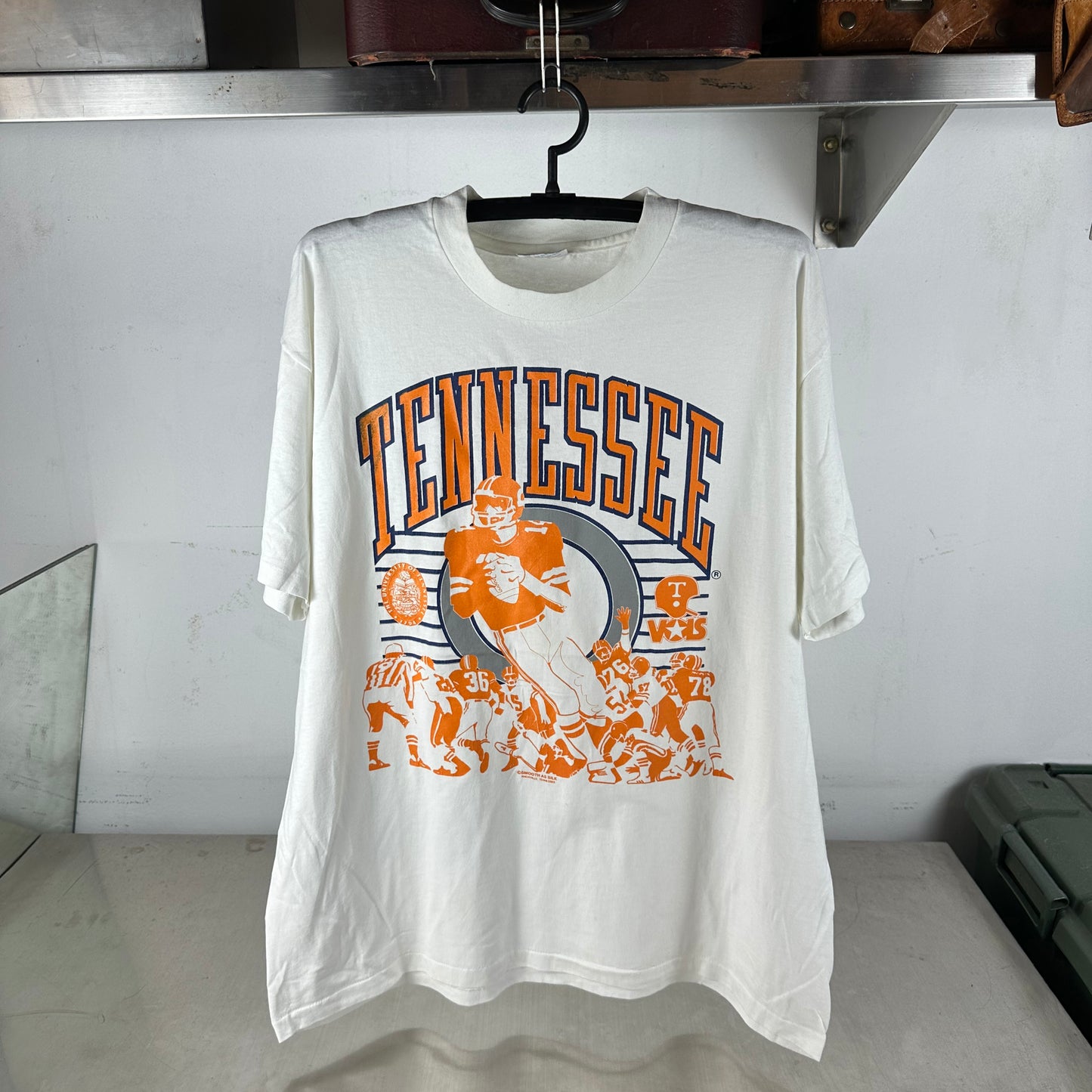 Vintage 90s Tennessee Volunteers Football NCAA Graphic Single Stitch T-shirt