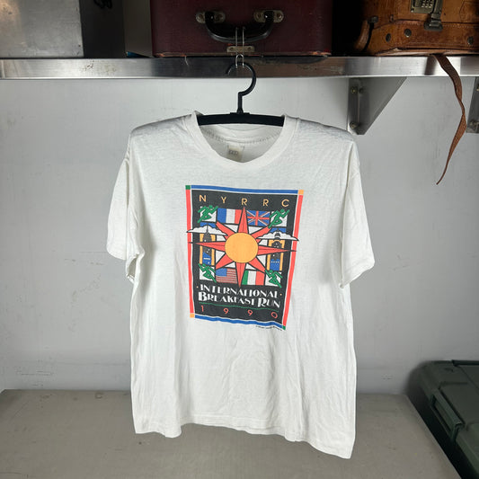 Vintage 1990 NYRRC New York City Marathon Running Single Stitch T-shirt