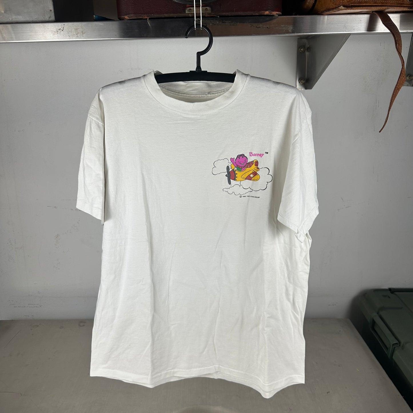 Vintage 1993 Barney the Dinosaur Graphic Single Stitch T-shirt
