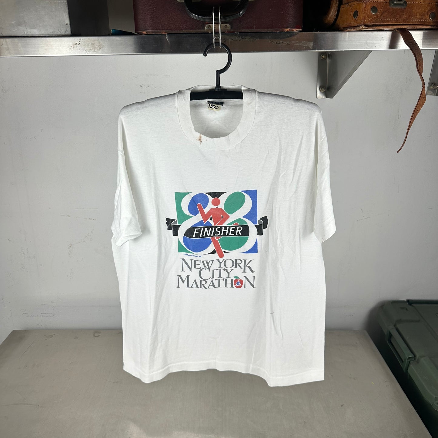 Vintage 1988 NYRR New York City Marathon Finisher Running Single Stitch T-shirt