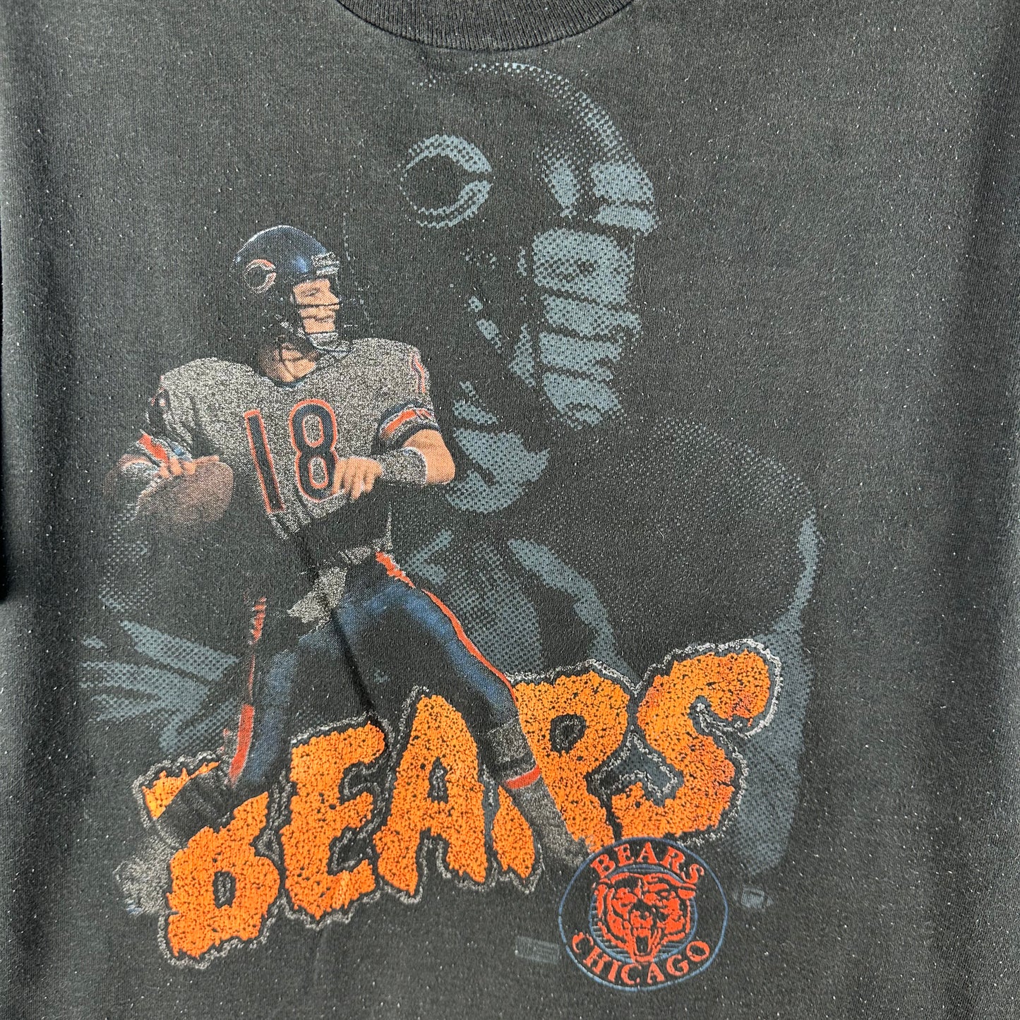 Vintage 90s Mike Tomczak Chicago Bears NFL Single Stitch T-shirt