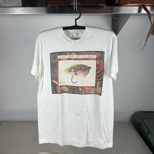 Vintage 1993 Peggy Murray Just Say No to Bait Red Drummond Single Stitch T-shirt