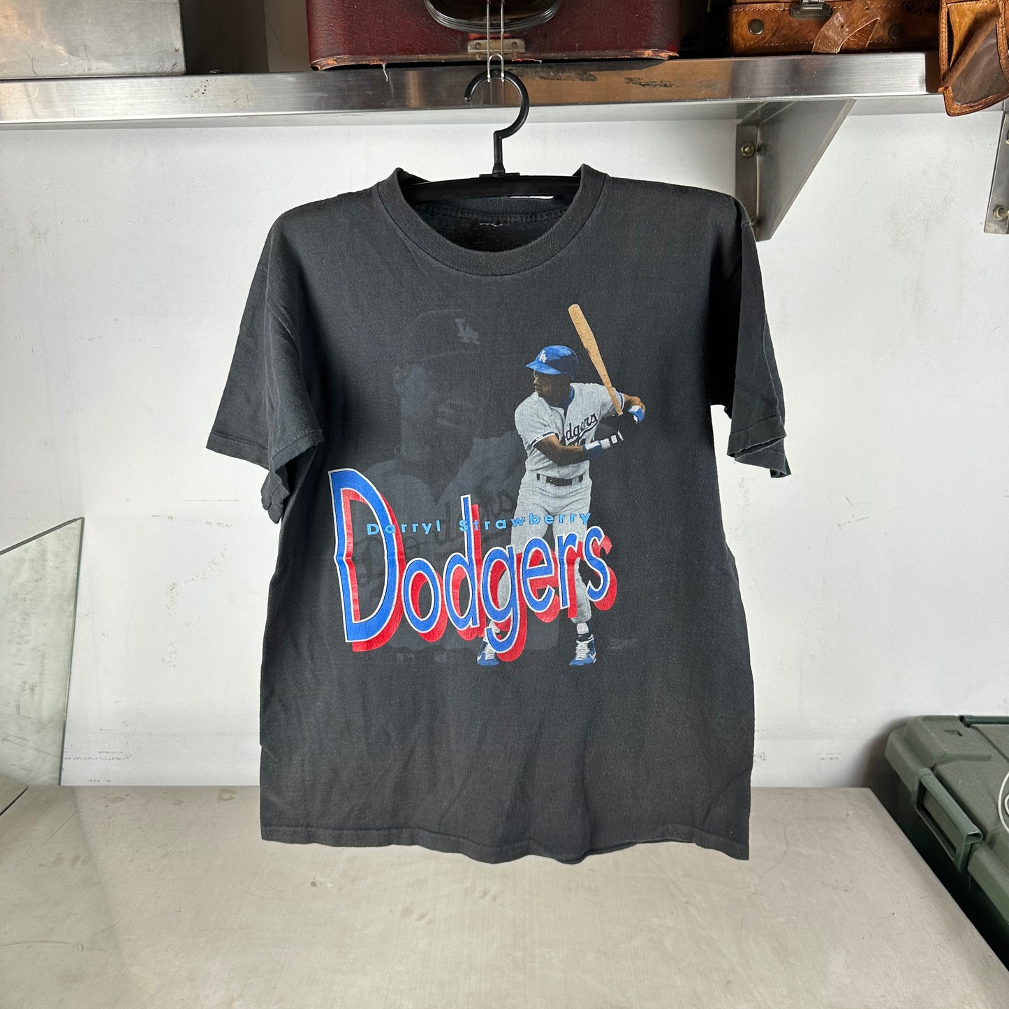 Vintage 90s Darryl Strawberry Los Angeles Dodgers MLB Single Stitch T-shirt