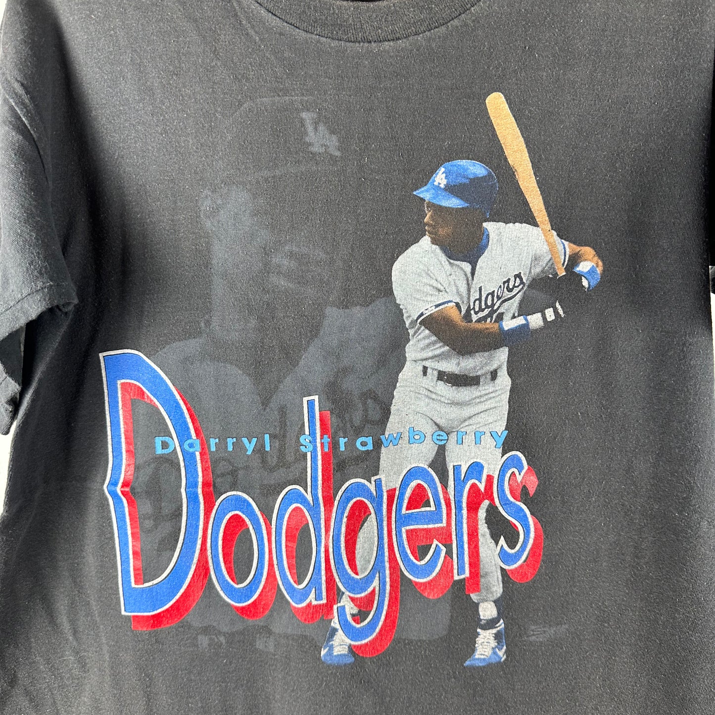 Vintage 90s Darryl Strawberry Los Angeles Dodgers MLB Single Stitch T-shirt