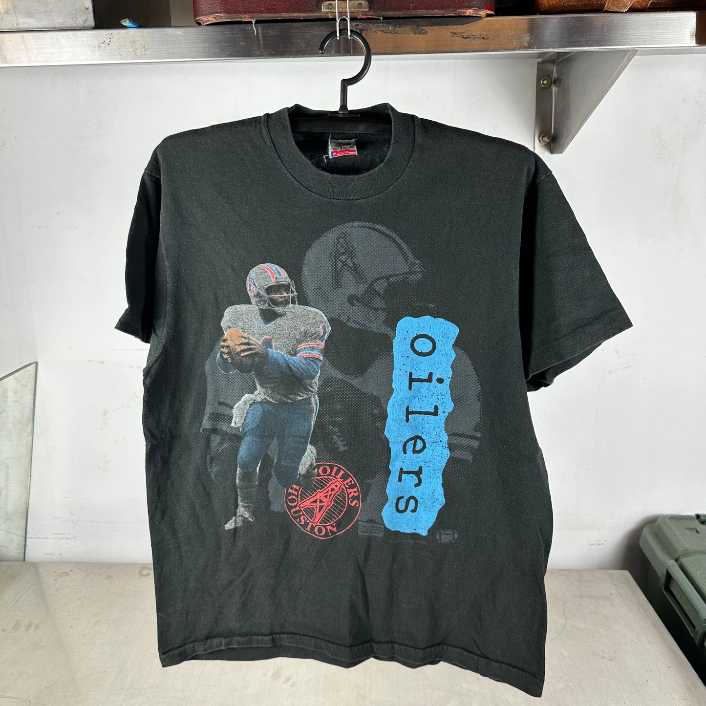 Vintage 90s Warren Moon Houston Oilers NFL Single Stitch T-shirt