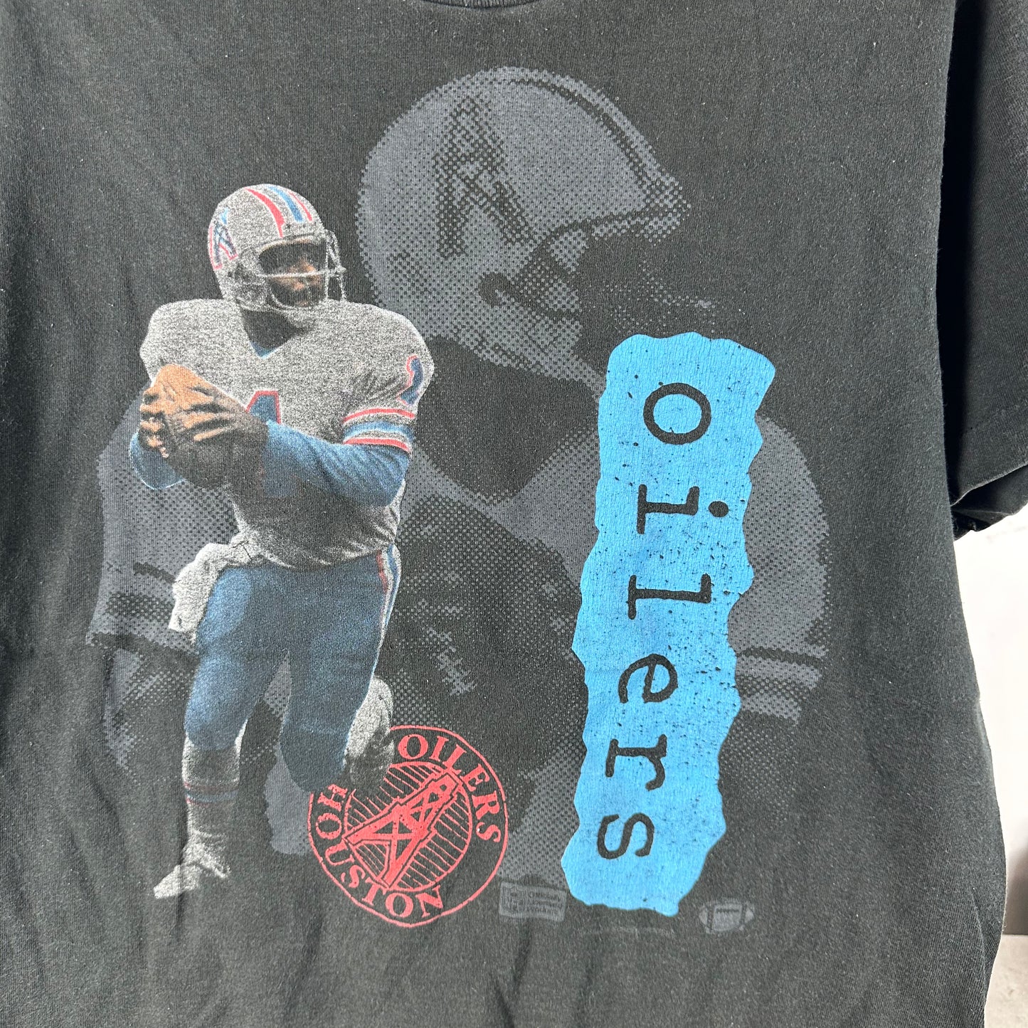 Vintage 90s Warren Moon Houston Oilers NFL Single Stitch T-shirt